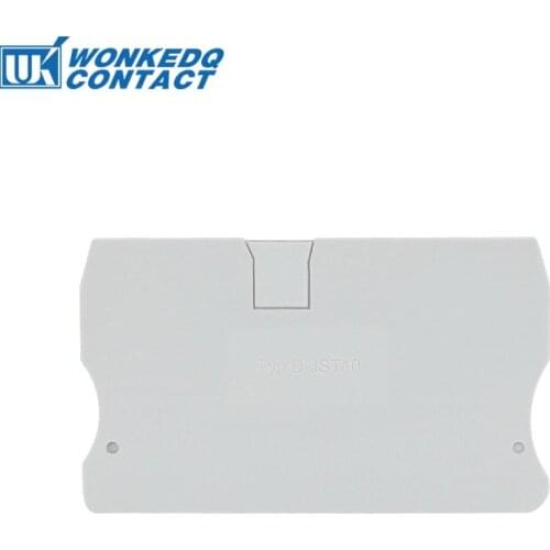 D-ST 10 End Cover ST and PT Series Din Rail Terminal Blocks End Cover plate 71.5x43x2.3 mm