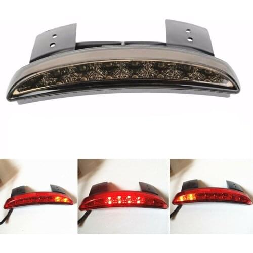 12V Motorcycle 5 Wires Smoke Chopped Fender LED Turn Signal Tail Light for Harley XL 883 1200 72 48 V X