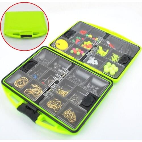 184pcs Outdoor Fishing Tool Set Box Fishing Beads Lure Bait Jig Hook Swivels Tackle With 24 Compartments Fishing Accessories Box