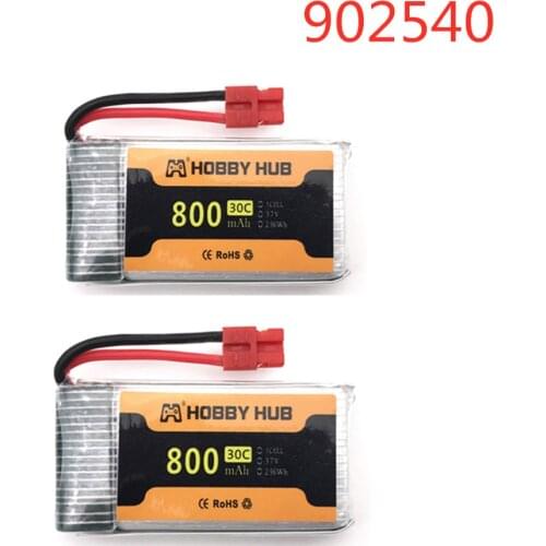 2pcs/lot 3.7V 800mAh 30C Battery For Syma X5HW X5HC X5UW X5UC four-axis Model aircraft 3.7V Lipo Battery 902540 With XH4.0 Plug
