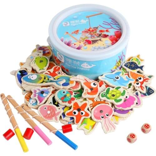 20/60 Pcs Set Magnetic Fishing Game Toy For Children 1-3 Years Kids Girl Boy Rod 3D Fish Baby Educational Outdoor Fun&Sport Toys