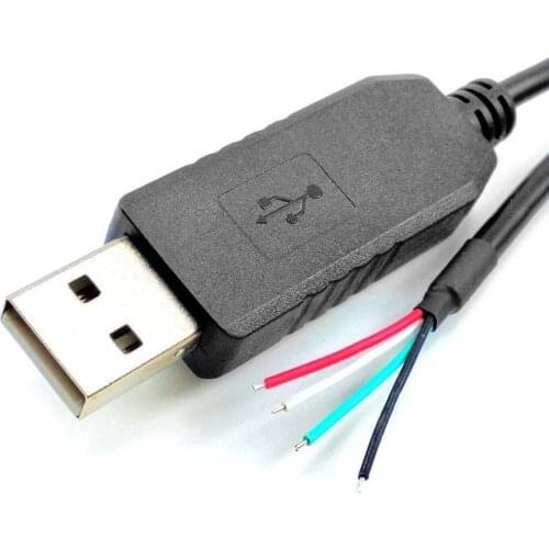 4 core wire end pl2303ta usb ttl 1.8v plc flash cable