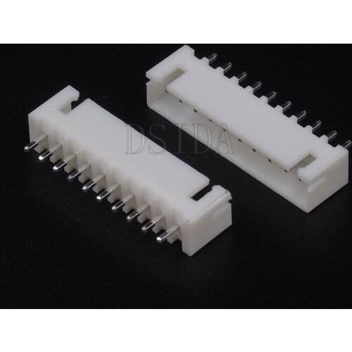 50PCS XH2.54 Plastic Shell 2.54MM 10Pin 10P Male Connector With Needle XH2.54MM 10 Pin Right Angle Pin Header Connector