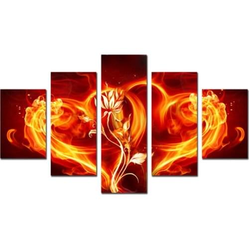 5d Diy Diamond Painting heart,Square diamond painting Cross Stitch Kit,Diamond Embroidery heart diamond mosaic Needlework 5pcs