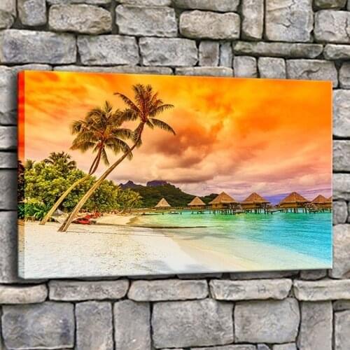 5D DIY square/round Diamond Painting Tropical beach scenery Cross Stitch Diamond Embroidery Pattern Rhinestone home decor J0638