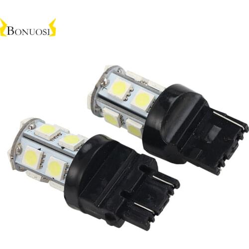 7443 7440 13 SMD 5050 Pure White Yellow RED LED Car Bulb Auto w21/5w led car bulbs rear brake Lights parking DC12VSignal Lamp