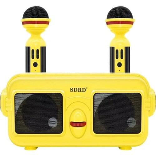 SD-304 wireless bluetooth speaker karaoke dual microphone chorus family KTV singing children singing Gift Music Center System