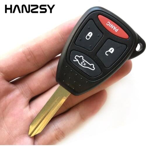 15 pcs 4 Buttons Car Key Case Fob For Chrysler 300 Dodge Aspen Jeep Replaceable Auto Remote Key Shell blank Cover Uncut blade