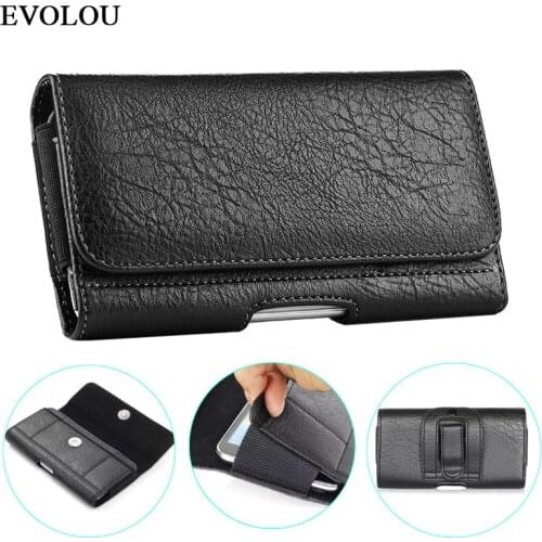 Pouch Wallet Case 4.7 5.5 5.8 6.5 inch Universal Waist Bag Magnetic Leather Case for Xiaomi Mi 10 Note 10 Lite Redmi Note 9 9S 8