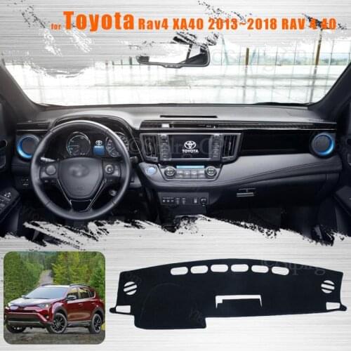 For Toyota Rav4 XA40 2013~2018 RAV 4 40 Console Dashboard Suede Mat Protector Sunshield Cover