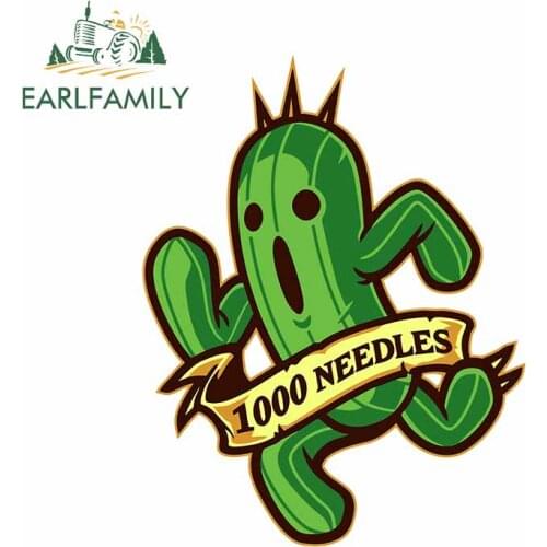 EARLFAMILY 13cm x 10cm For Final Cactuar Motorcycle Car Stickers Vinyl Material Decal Personality Sticker Scratch-Proof Decor