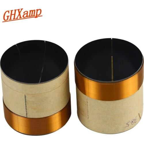 GHXAMP 38.5MM BASS Voice Coil 8OHM BASV Black Aluminum Speaker Repair DIY Height 40MM 1Pairs