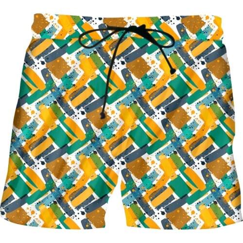 IFPD Mens 3D Shorts Color Paint Pattern Printed Mens Summer Beach Shorts Causual Fanny Harajuku Plus Size Custom Short Pants