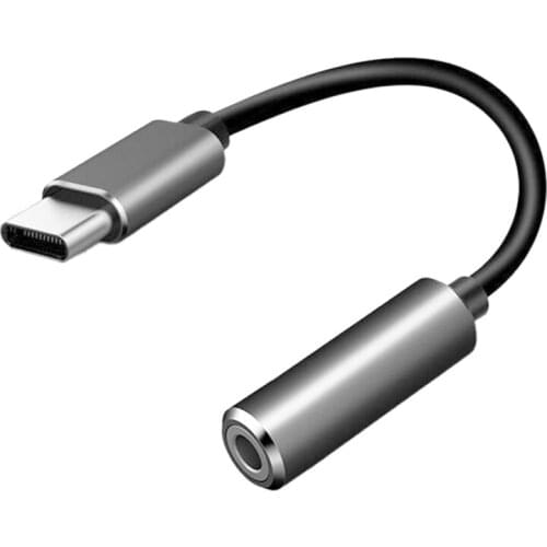 Audio Adapter Cable, Small and Portable Type-C to 3.5mm Digital Audio Sound Card Adapter Cable for Phones, Computers