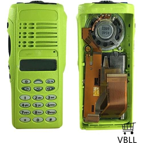 Green Walkie Talkie Repair Replacement Outer Housing Case Kit For Motorola GP380 Two Way Radio (LCD+Speaker+Mic)--VBLL