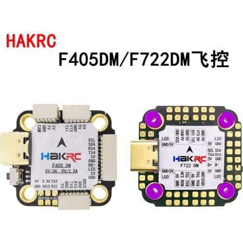 HAKRC 20*20mm Flight Controller F722/F405 DM MINI 3-6S Barometer Gyroscope Dual BEC 5V/3A 9V/2.5A for FPV Racing Drone RC Models