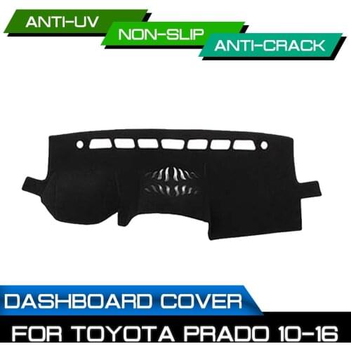 Car Dashboard Mat Anti-dirty Non-slip for Toyota Prado 2010 2011 2012 2013 2014 2015 2016 Dash Cover Mat UV Protection Shade