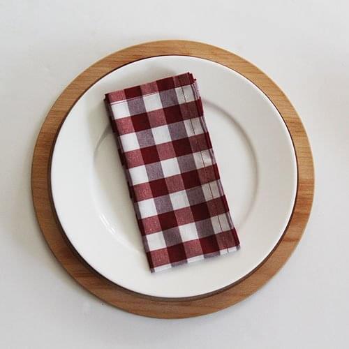Loseta Large Bordeaux 12 PCS Napkins Cotton Fabric Napkin Table Dinner Napkins Special Day Hand Made 30 CM X 30 CM