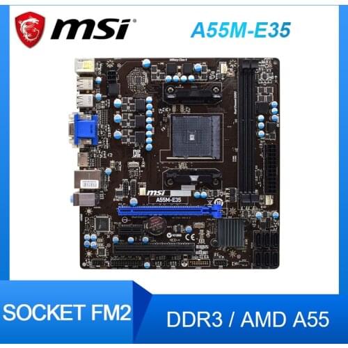 FOR MSI A55M-E35 FM2/FM2+A55 motherboard HDMI MATX/DDR3 supports A10 8760 Original Used motherboard