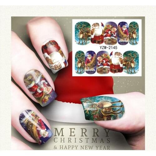 Fashion Nail Applique Japanese Watermark Full Patch Winter Christmas Nail Art DIY Decoration Tools Multi-color Variety