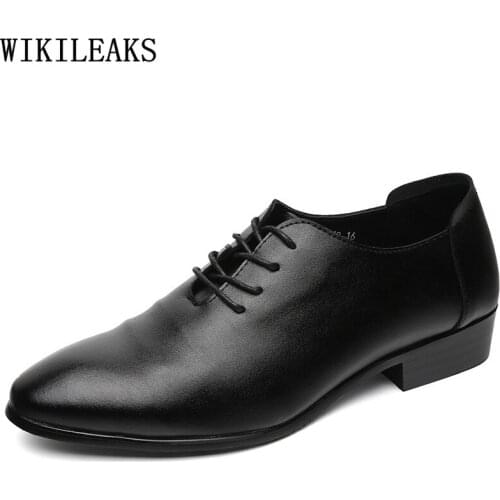 Business Suit Men Dress Shoes Leather Leather Shoes Men Formal Wedding Dress Oxford Shoes for Men Office 2021 Zapatos De Hombre