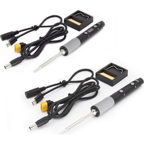 SQ-D60 12-24V Digital Mini Electric Soldering Iron Kit Set Smart Household Constant Temperature Adjustable Welding Tool