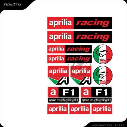 Motorcycle Decals Set Fairing Helmet Stickers Case for Aprilia Racing RSV RS Tuono SR50