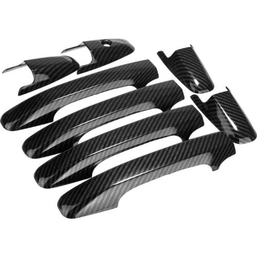 New Arrival Car Styling 4pcs Sport Carbon Fiber Style Chrome Car Side Door Handle Cover Trim for Honda Civic 2006-2011