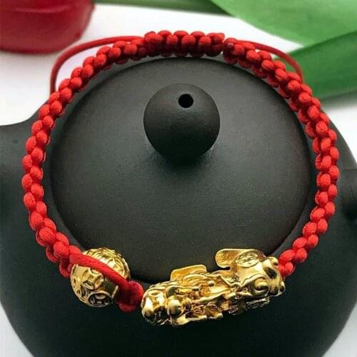 Mens Bracelet New Gold PIXIU Bracelet Mens Bead Couple Bracelet Bring Lucky Bra Rich Feng Shui Bracelet Thermochromic Bracelet