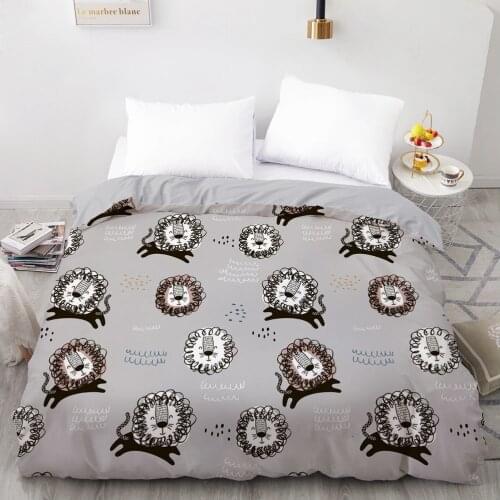 1 Pcs 3D Printed Cartoon Small Lions Duvet Cover 240x220 King Size Printing NO Pillowcases And NO Sheets Home Textiles Comforter