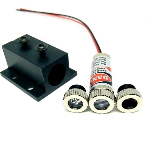 Adjusted Focusable 650nm 5mw Red Laser Diode Module Dot/Line/Cross Shape with 12mm Heatsink