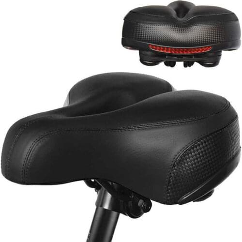 Mountain Bicycle Saddle Big Butt Road Bike Seat With Light Comfortable Soft Shock Absorber Breathable Cycling Bicycle Seat