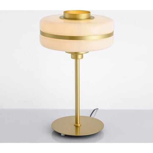 Post modern white ball glass lamp Nordic minimalist creative fashion personality warm bedroom decoration bedside table lamp