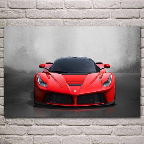Modern Art Red Sports Car Super Car Poster Print Wall Art Pictures Painting Wall Art for Living Room Home Decor (No Frame)