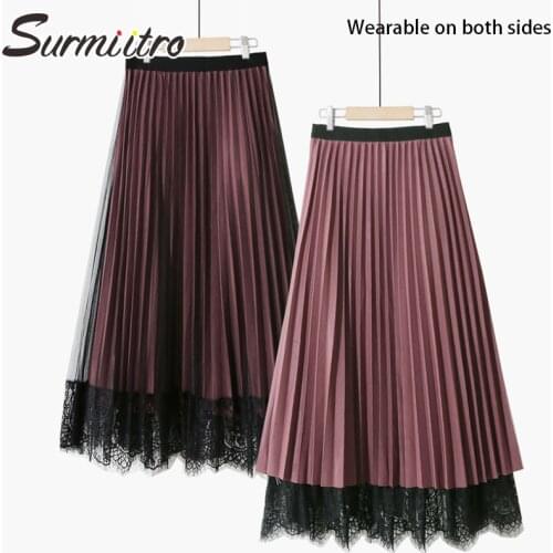 Женские юбки в складку SURMIITRO China At AliExpress