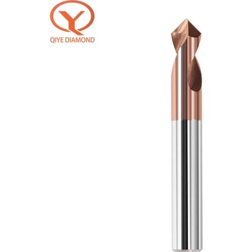 QIYE Coated Tungsten Carbide Steel Point Angle 90° Spot Drill Bit For Aluminium Steel Machining Hole Drill Chamfering Tools