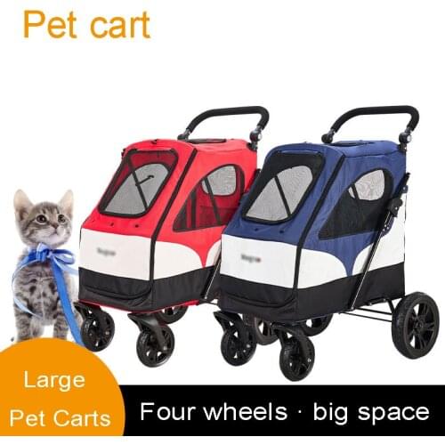 Pets Carrier For Dogs Transportation Wheelbarrow Storage Design Large Capacity Storage Basket Ventilated Windproof Dog Cart