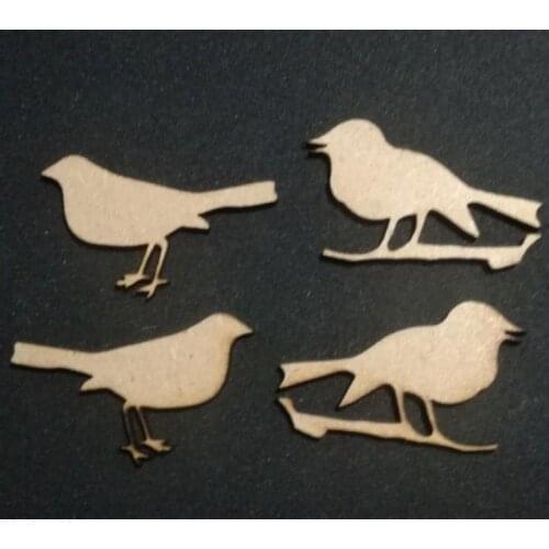 Thick MDF - Perfect embellishments for general craft use Assorted Birds - Various Sizes - Pack of - Laser Cut fromb