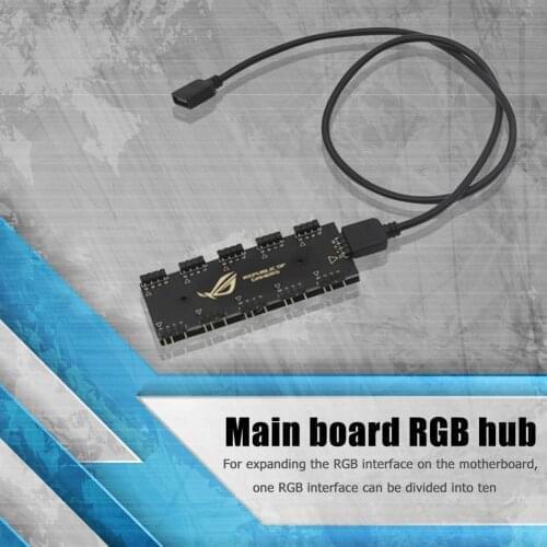 Motherboard RGB Synchronization HUB Splitter 1 to 10 RGB SYNC Extension Cable for GIGABYTE AURA