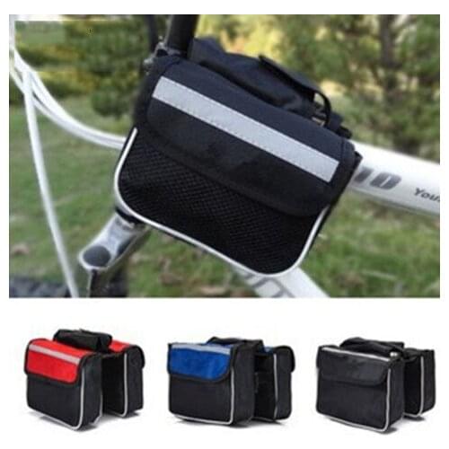 Bicycle Bag Bike Cycling Front Frame Tube Handlebar Pannier Double Pouch Phone Bag New Arrival Polyester bolsa bicicleta