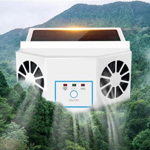 Solar Fan Exhaust Vent Air Cooler Conditioner Solar/USB Dual Charging air circulation exhaust fan car Ventilation Fan Radiator