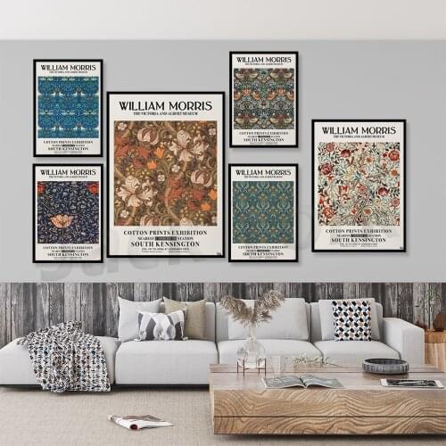 William Morris Vintage Flower Print, Victoria and Albert Museum, Home Decor, Morris Flower Pattern, Art Nouveau, Gift Idea