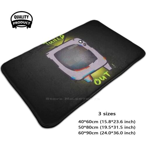 Vintage T V Tuned Out Soft House Family Anti-Slip Mat Rug Carpet Vintage T V Tuned Out 80 90 Chillateez Bad Signal Glitch