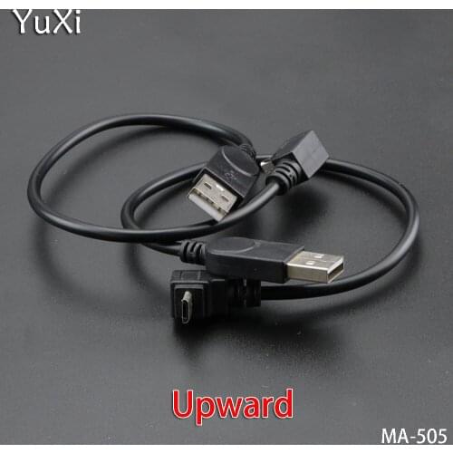 YuXi 2PCS/lot 90 Degree USB2.0 male to micro male Up/down/left/right FM Plug Adapter Micro Usb Adapter Replace cable