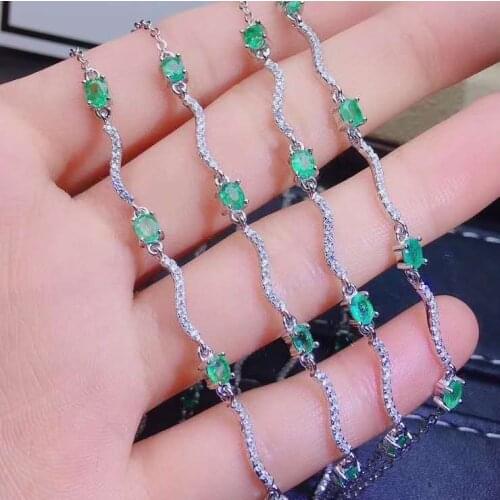 100% Natural And Real Emerald bangle Bracelet Solid S925 Sterling Silver For Women 100% Natural And Real Emerald bangle Bracelet