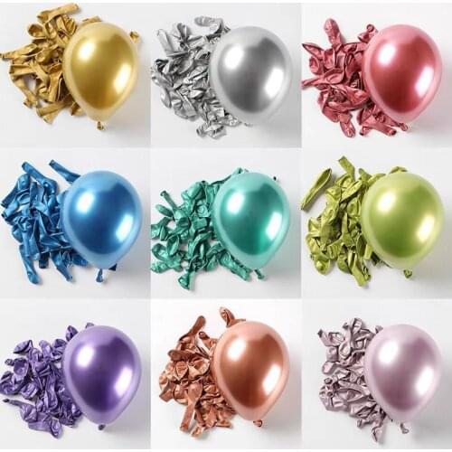 100pcs/Lot Metallic Latex Party Balloons 5/10 inch Rose Gold/Silver/Red/BlueBall Wedding Decoration Globos Birthday Party Ballon
