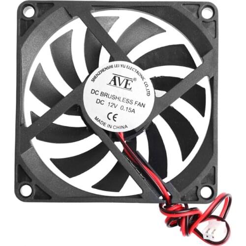 12V 2-Pin 80x80x10mm PC Computer CPU System Heatsink Brushless Cooling Fan 8010 DXAC