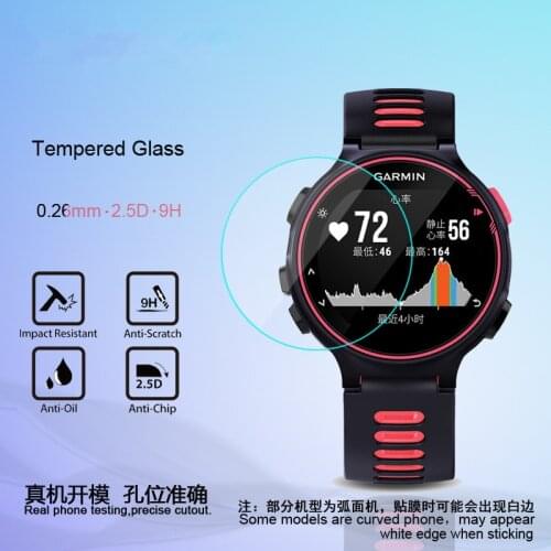 2 Pcs/Lot For Garmin 735XT Tempered Glass 9H 2.5D Premium Screen Protector Film For Garmin Forerunner735XT 735 XT SmartWatch