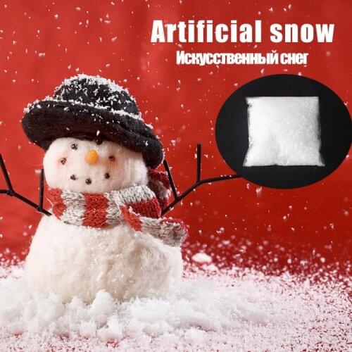 20g/bag Christmas Decoration Artificial Plastic Dry White Snow Powder Xmas Gift Home Party DIY Child Play Scene Props Supplies