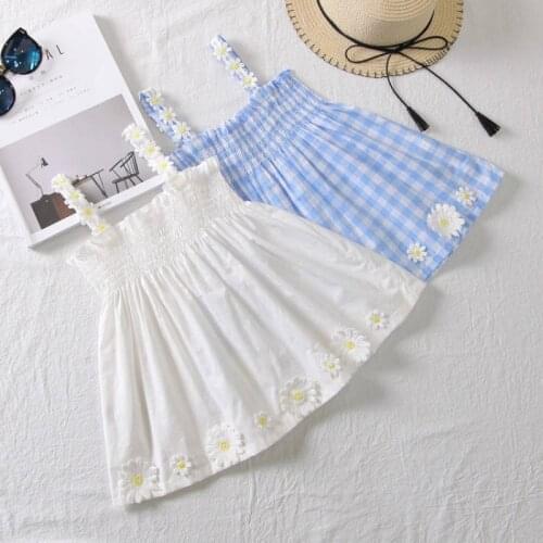 2021 Summer Girls Cute One Piece Suspender Dress Two Colors